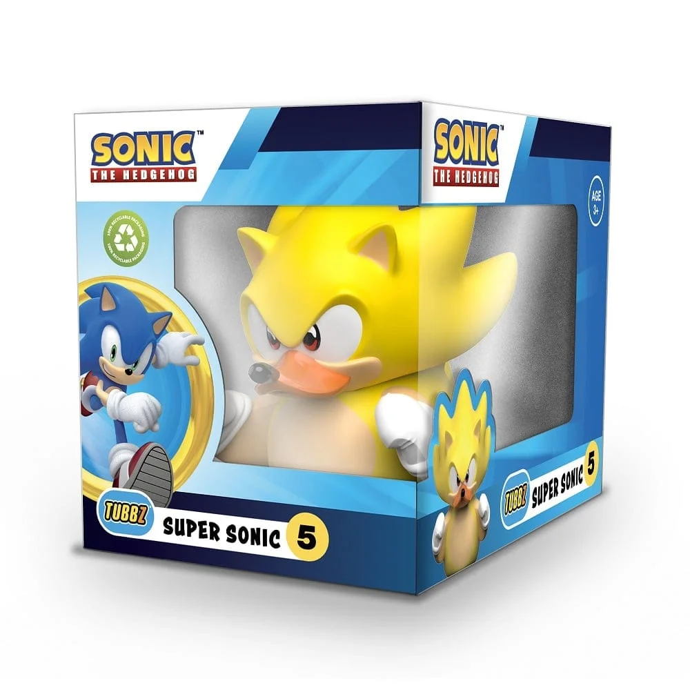 Numskull - Best of TUBBZ Boxed Badeend - Sonic the Hedgehog - Super Sonic - 9cm