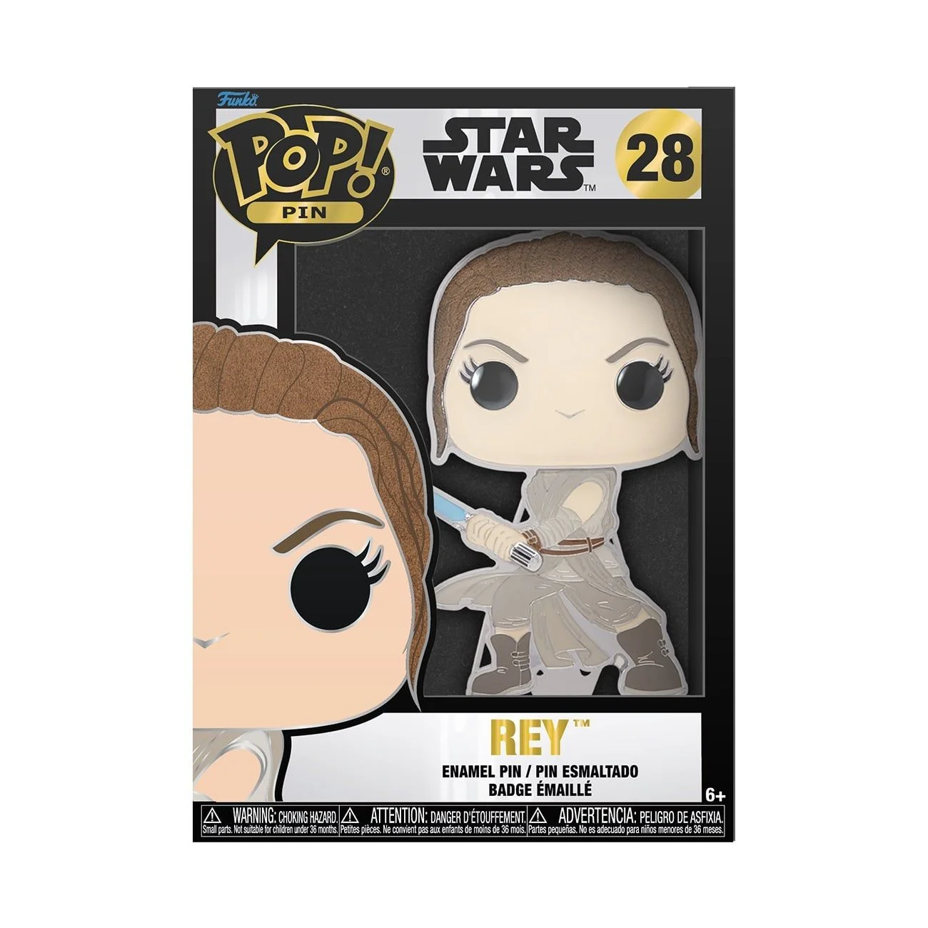 Funko Pop! Pin: Star Wars - Rey (Glow)