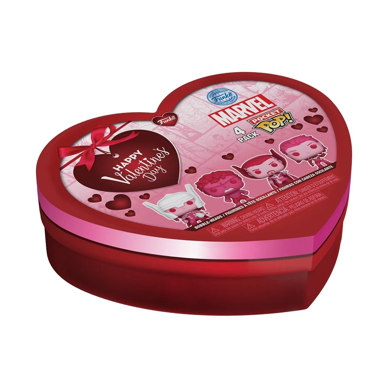 Funko Pocket Pop! Keychain 4-Pack: Marvel Classic Valentines