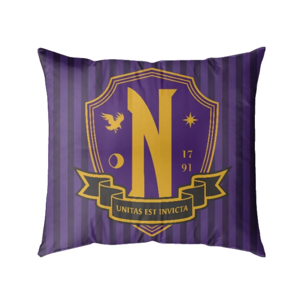 Wednesday - Kussen - Nevermore Academy Logo