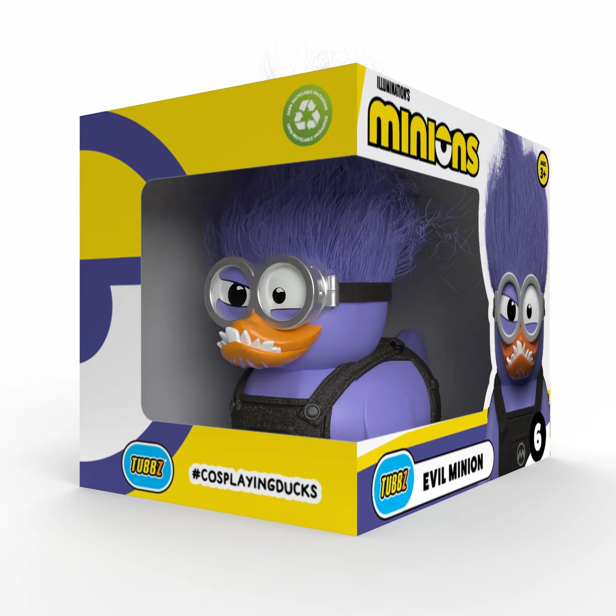 Numskull - Best of TUBBZ Boxed Badeend - Minions - Paarse Minion "Kwaad" - 9cm