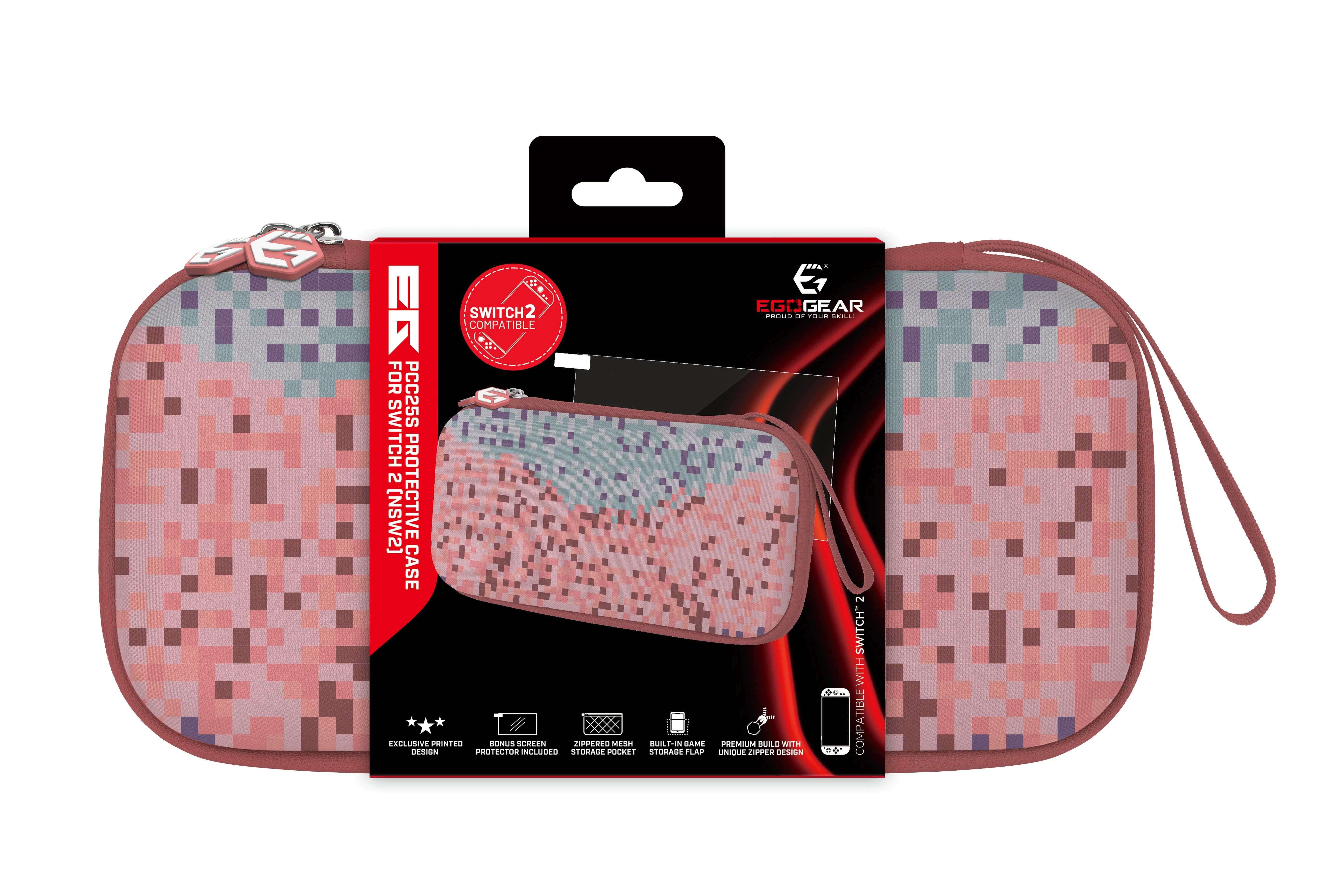 EgoGear - PCC25S Beschermhoes Roze Kubussen voor Nintendo Switch 2