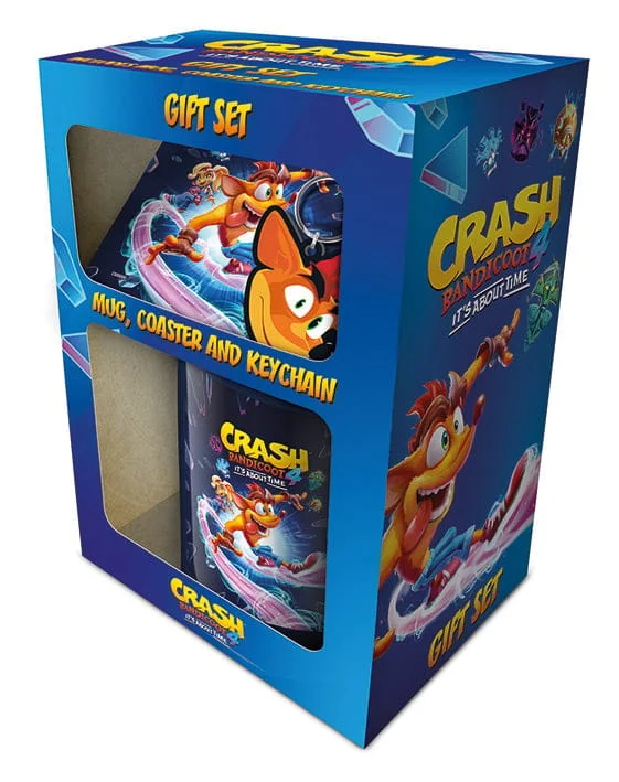 Crash Bandicoot 4 - About Time Mok, Onderzetter en Sleutelhanger Geschenkset