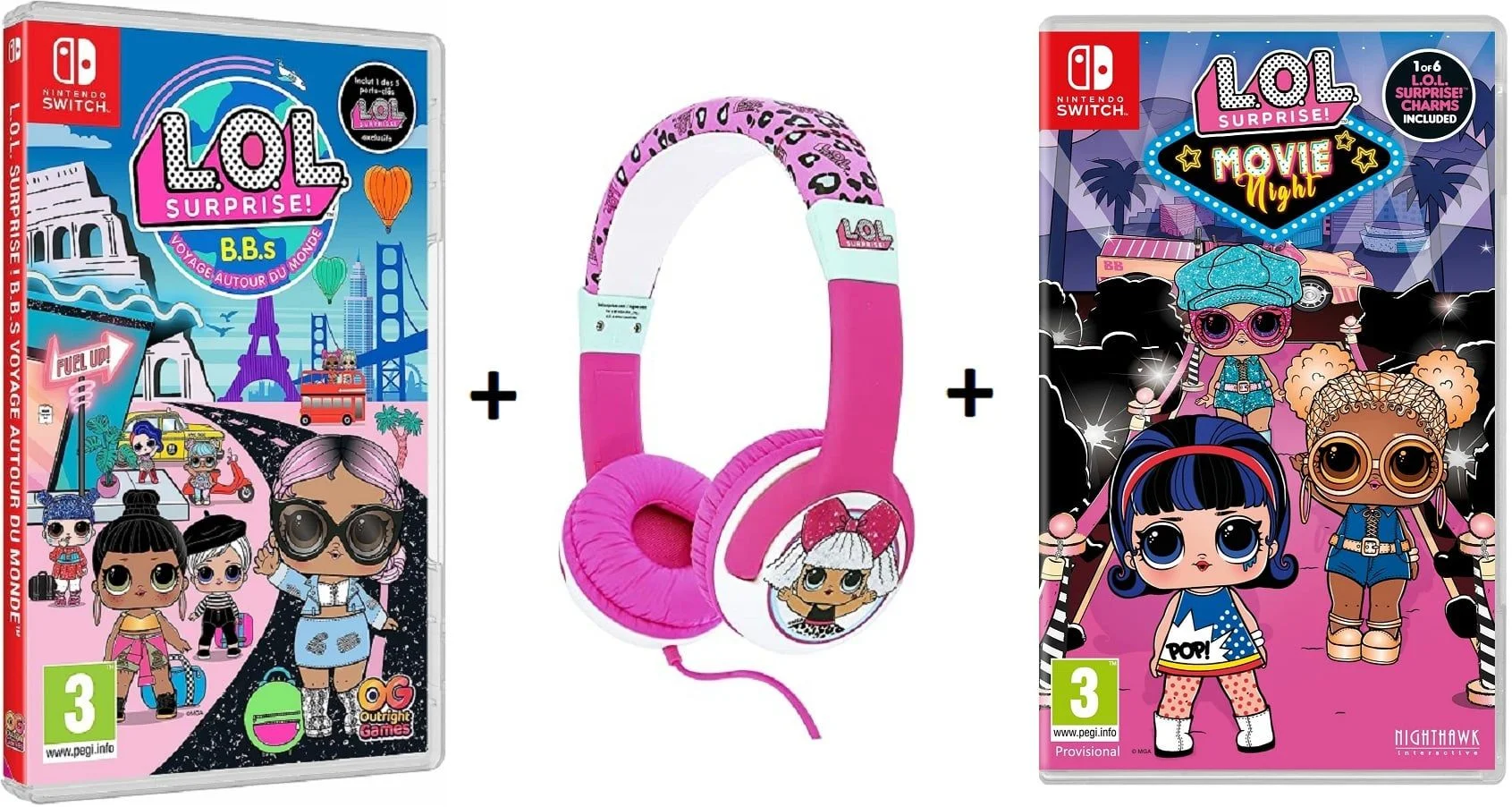 Verkeersbundel L.O.L. Surprise! Filmavond + L.O.L. Surprise! Mijn Diva Kids Koptelefoon
