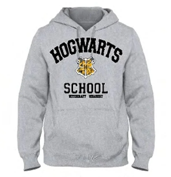 Harry Potter - Hogwarts School Grijs Heren Sweat Hoodie - S