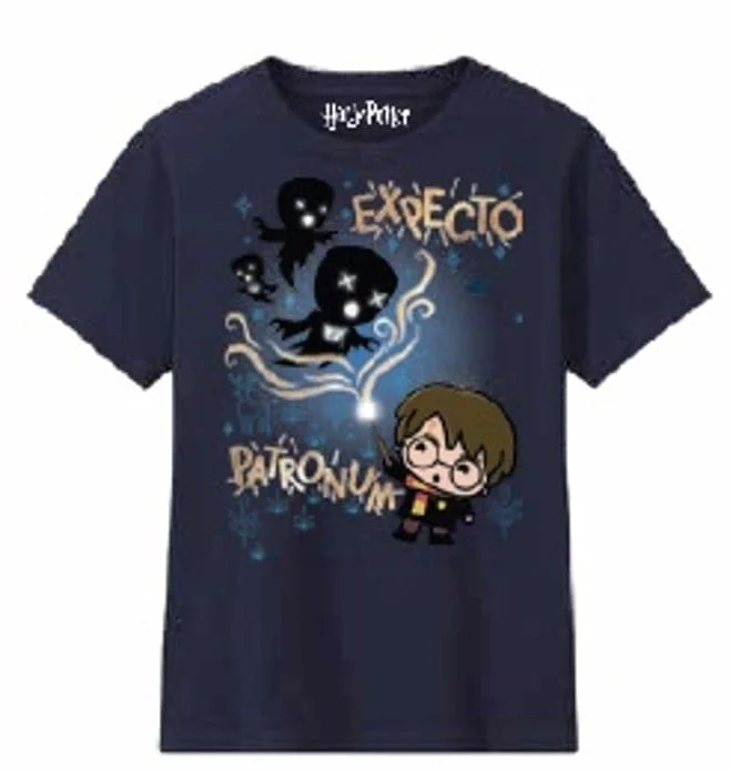 Harry Potter - Expecto Patronum Navy Blue T-Shirt - Boy 10 Years