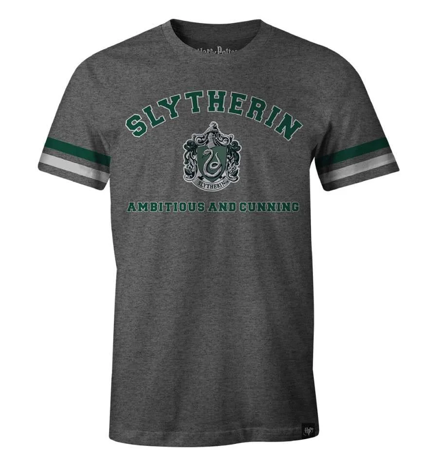 Harry Potter - Slytherin Ambitious and Cunning Anthracite Melange T-Shirt - XL