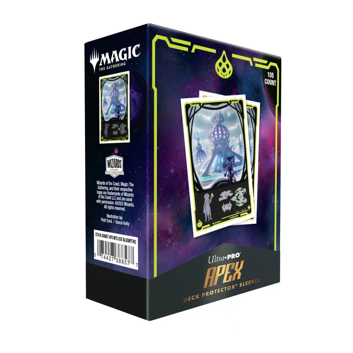 Ultra Pro - Magic: The Gathering - Edge of Eternities - Uthros, Titanic Godcore 105ct Apex Deck Protector Sleeves - UK