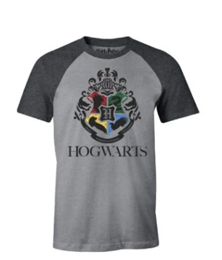 Harry Potter - Academic Hogwarts Grey Melange T-Shirt - XL