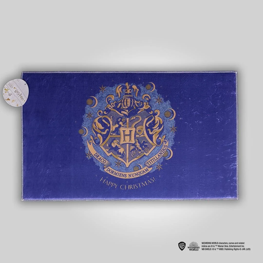Wizarding World - Harry Potter - Deurmat - Zweinstein Kerstlogo 45x75cm