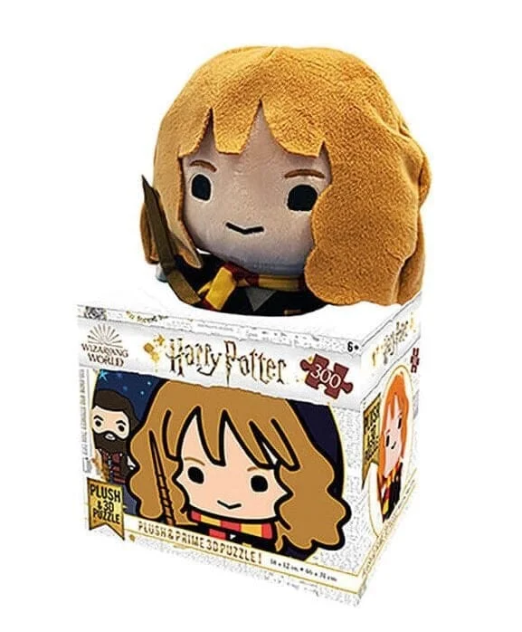 Harry Potter -  Chibi Hermelien Griffel Puzzel met pluche 300 stk 31x23 cm - met 3D lenticulair effect