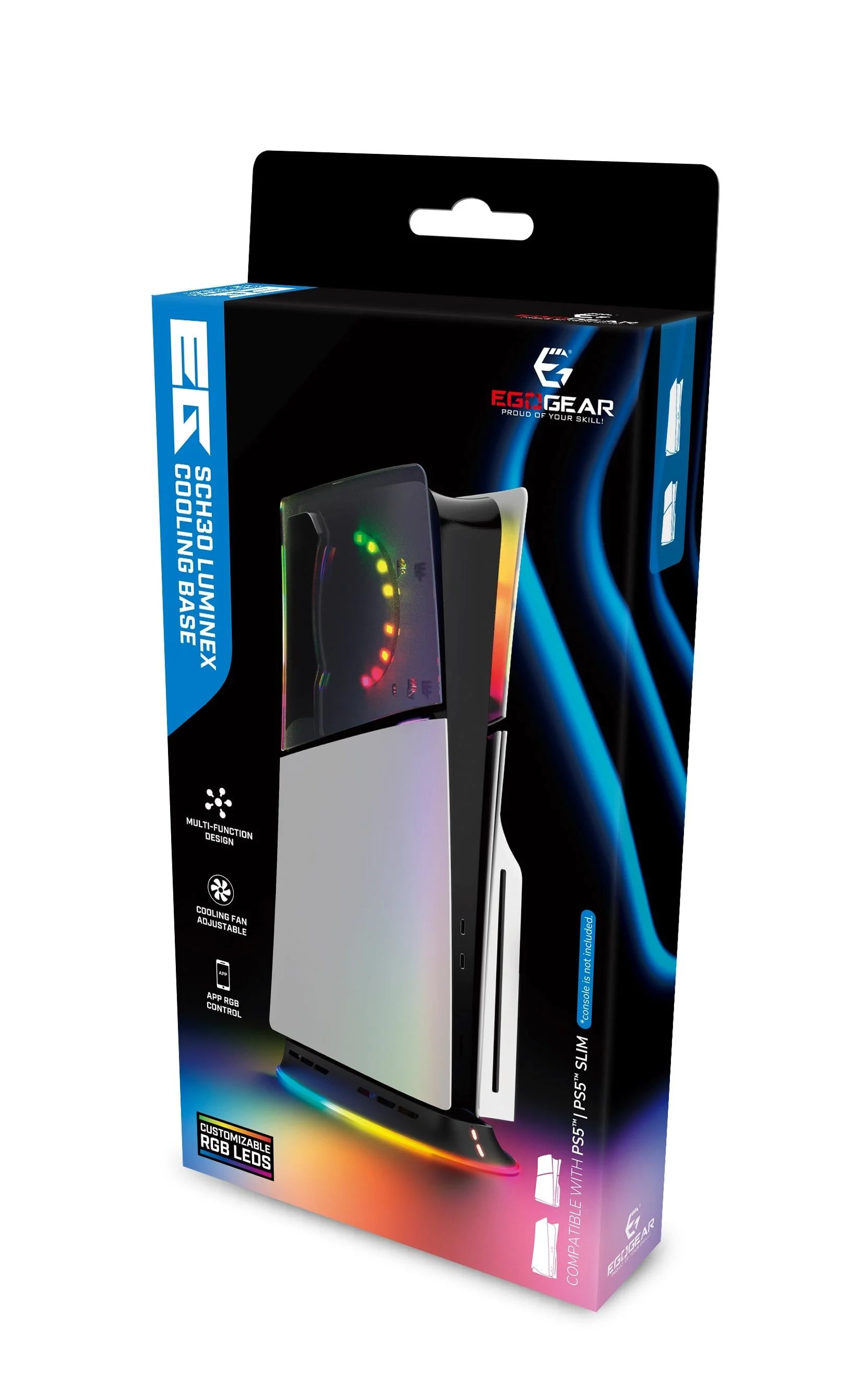 EgoGear - SCH30 - Luminex Cooling Base RGB voor PS5/PS5 SLIM
