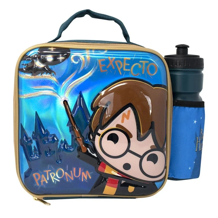 Harry Potter - Lunchtas met 3D-Reliëf en Fles - Blauw