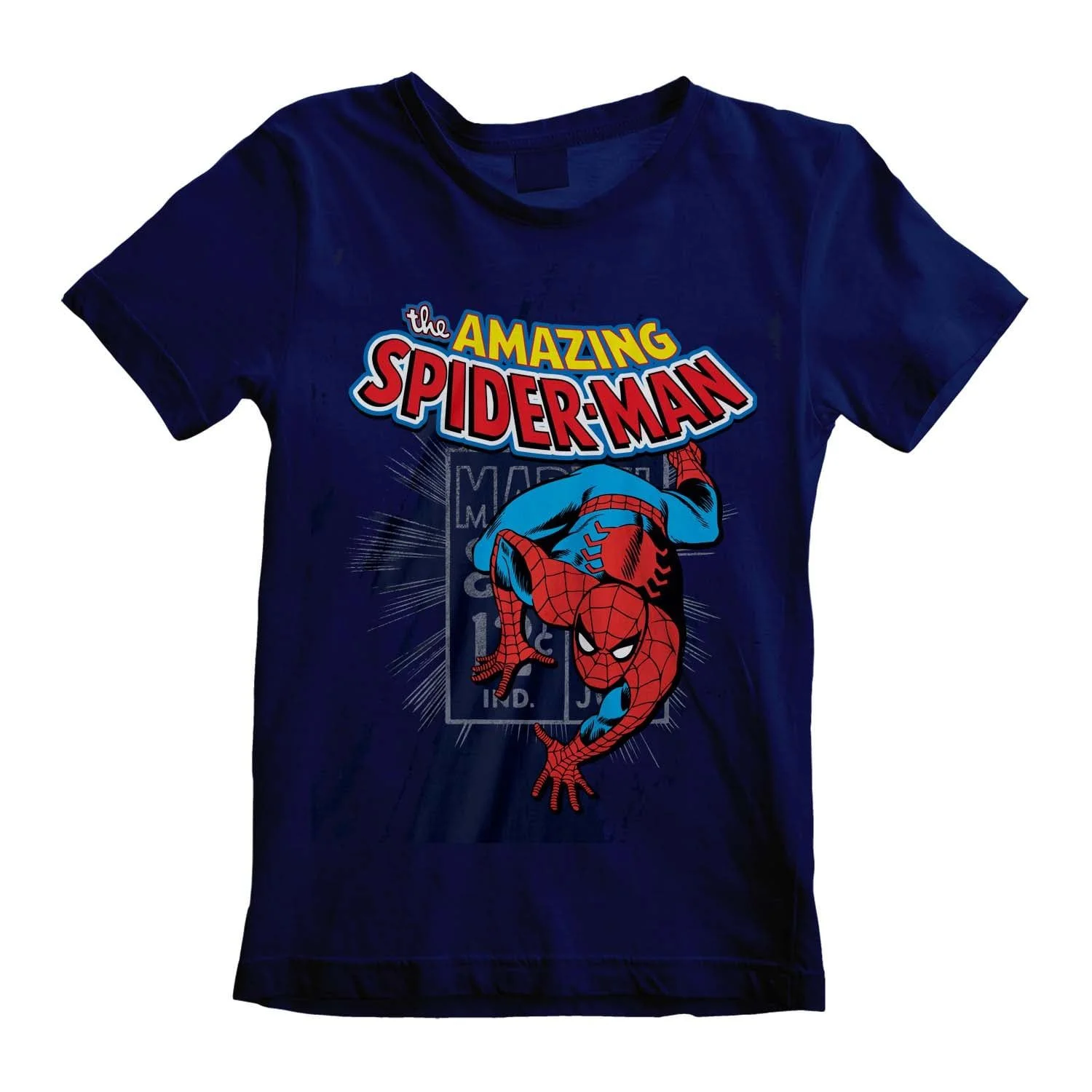 Marvel - The Amazing Spider-Man - Kinder T-Shirt - 3-4 Jaar - Marine Blauw