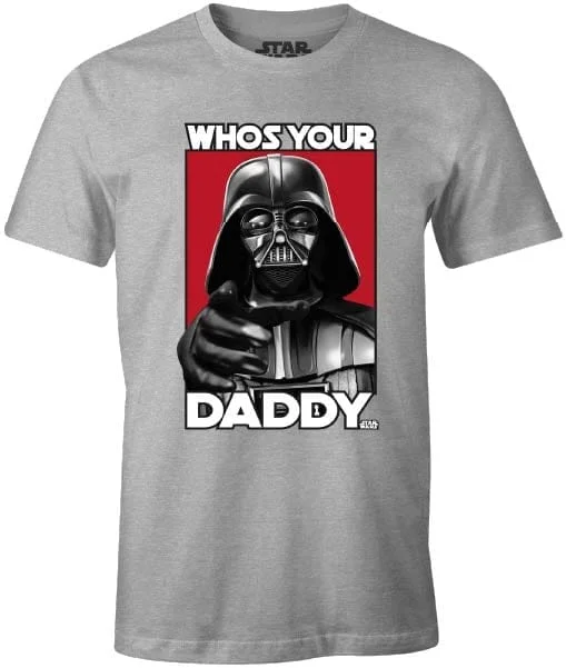 Star Wars - Grey Men's T-shirt - Who's your daddy? - S