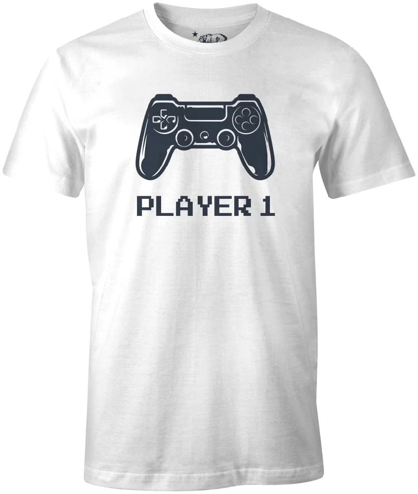 Gaming - Player 1 T-Shirt White - S