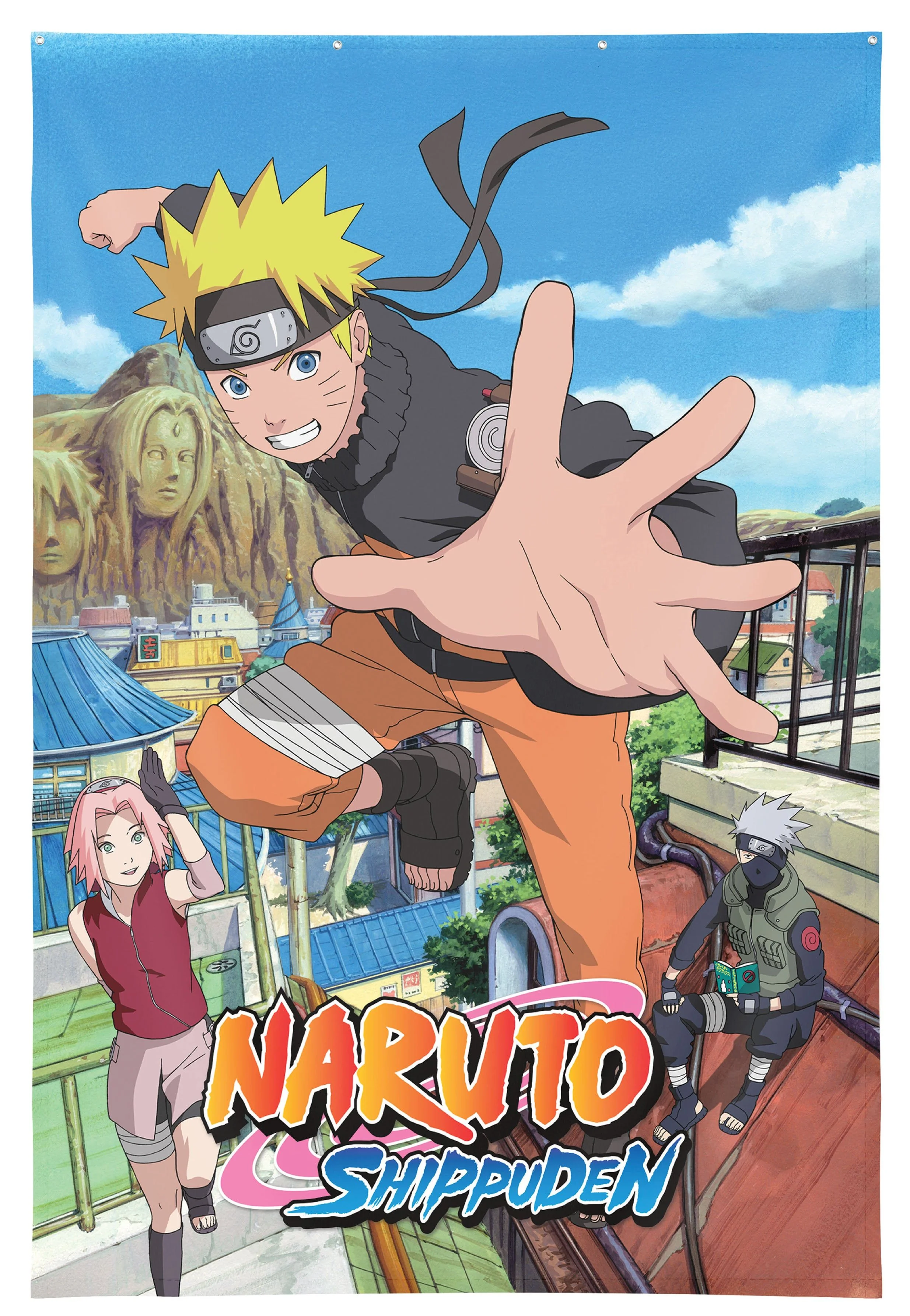 Naruto Shippuden - Naruto Uzumaki Stoffen Poster 125x85cm