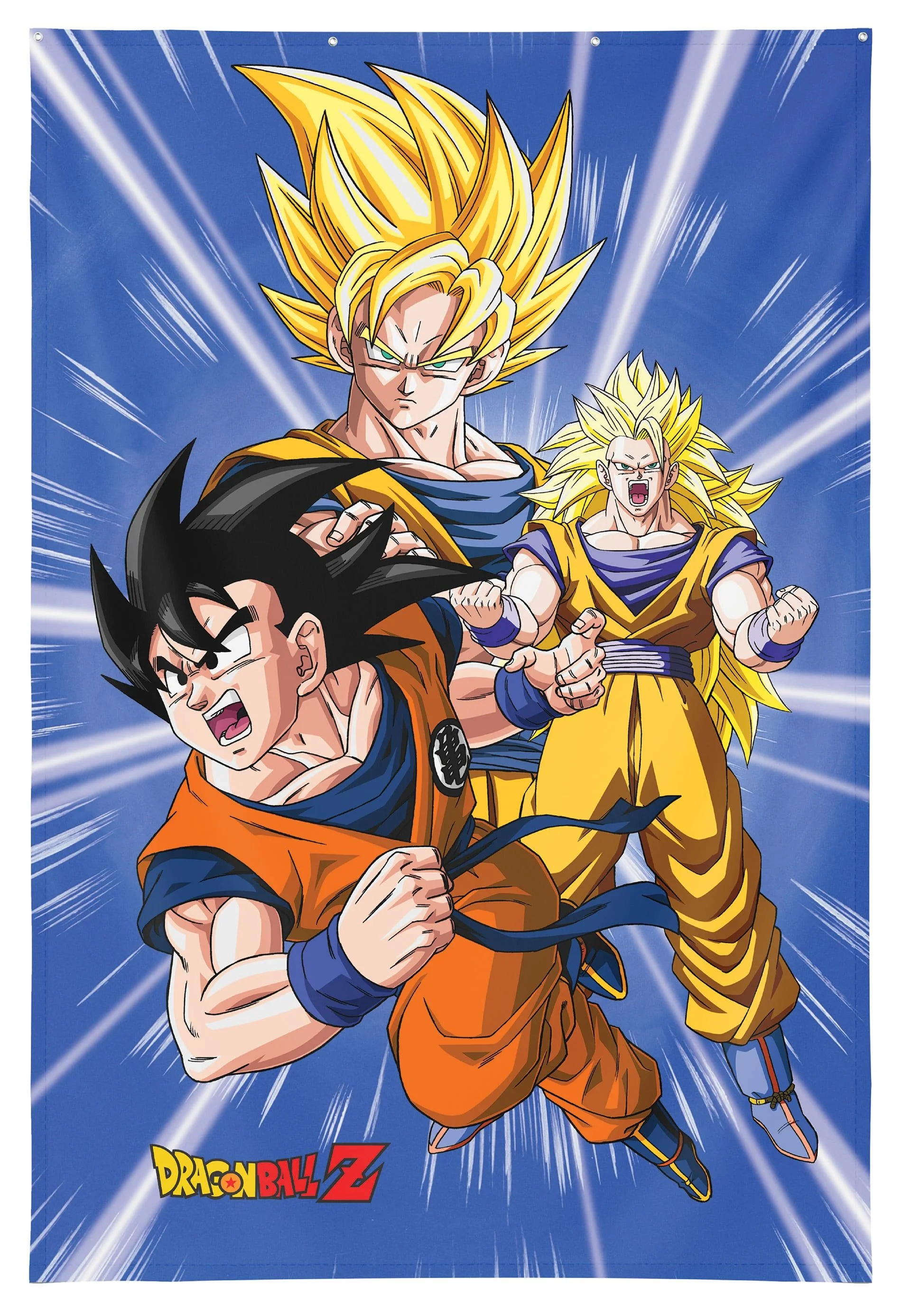 Dragon Ball Z - Son Goku Transformatie Stoffen Poster 125x85cm