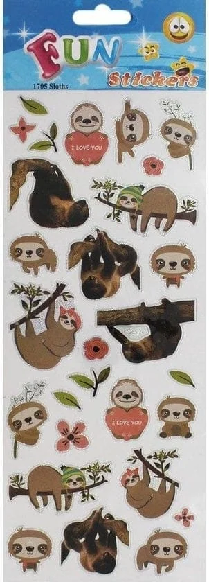 Fun Stickers - Dieren - De luiaard