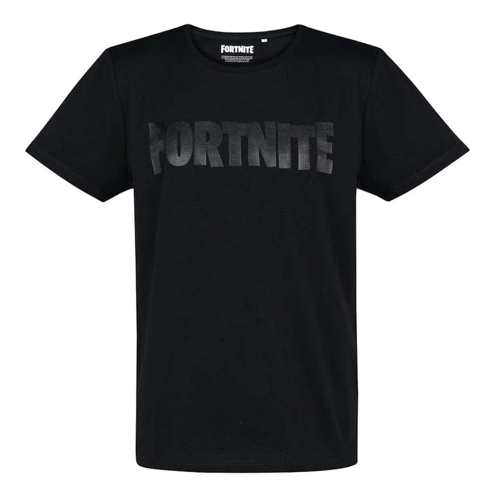 Fortnite - Zwart op Zwart Logo T-Shirt - XXL