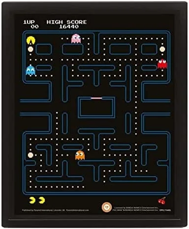 Pac-Man - Doolhof 3D Lenticulaire Poster 28,7 x 23,5cm