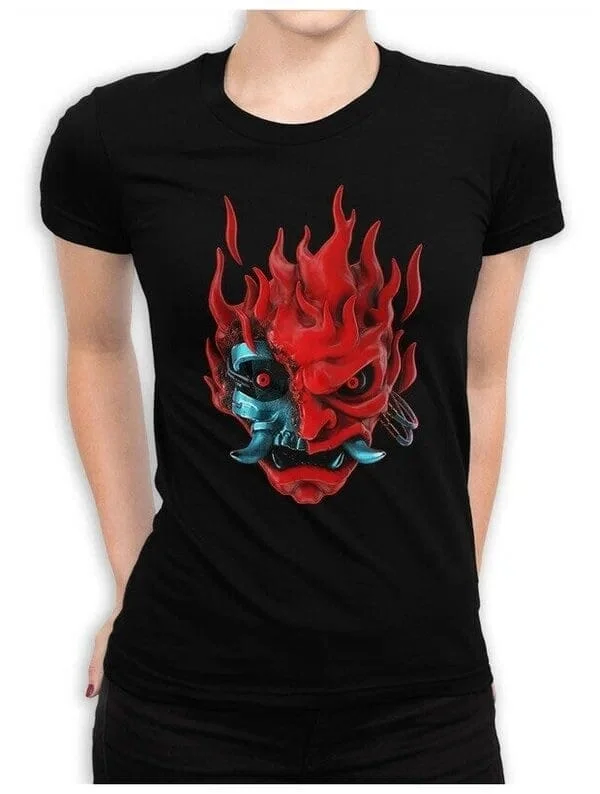 Cyberpunk - Samurai Black Woman T-Shirt - M