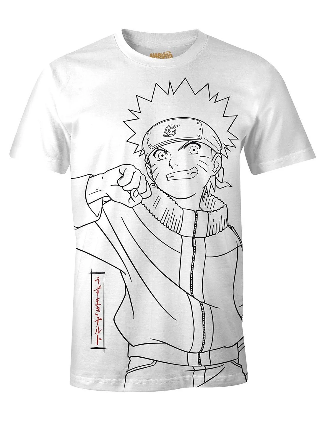 Naruto - Japanese Art White T-Shirt - S