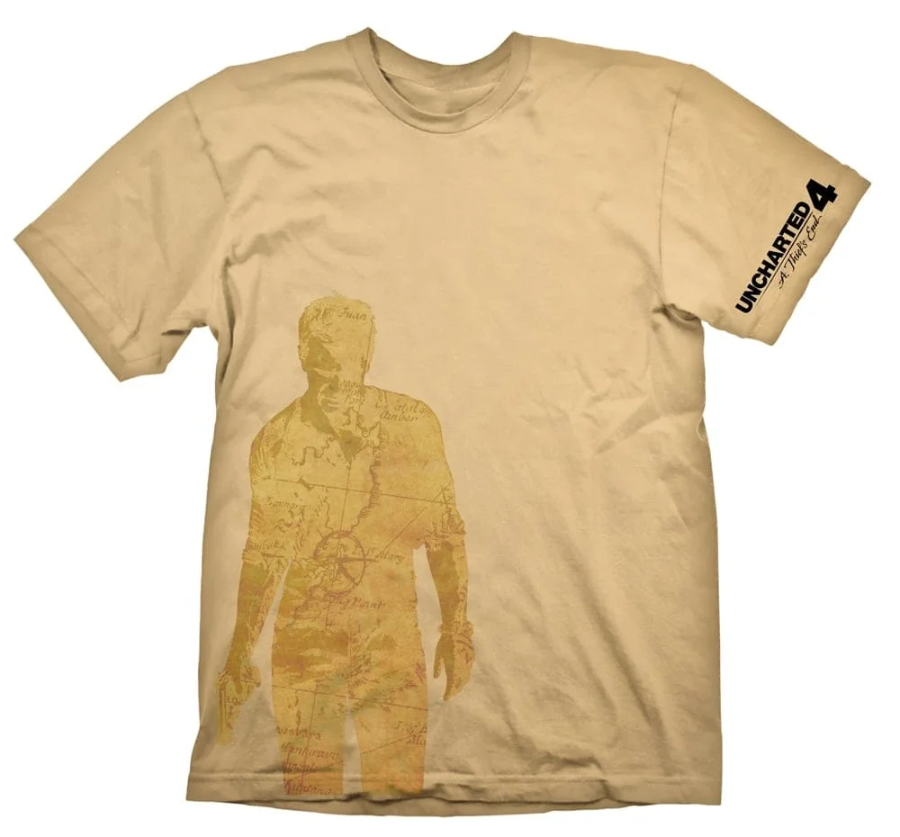 Uncharted 4 Nathan Drake Map T-Shirt - L