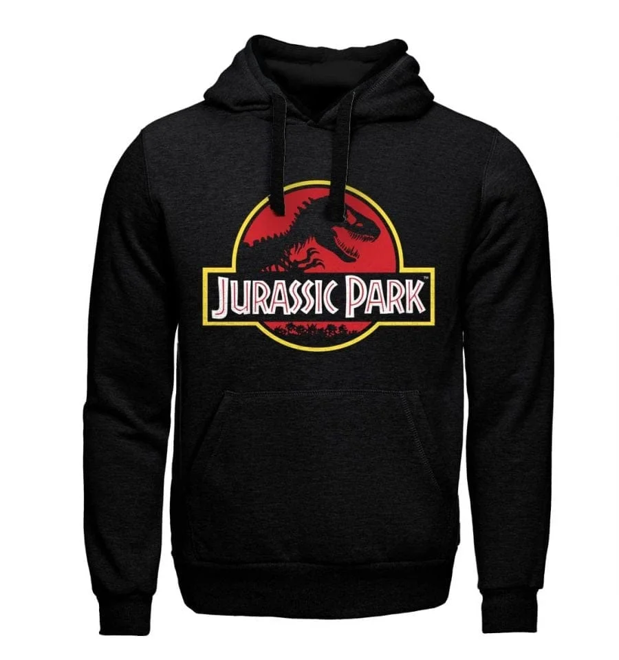 Jurassic Park - Logo Hoodie Zwart S