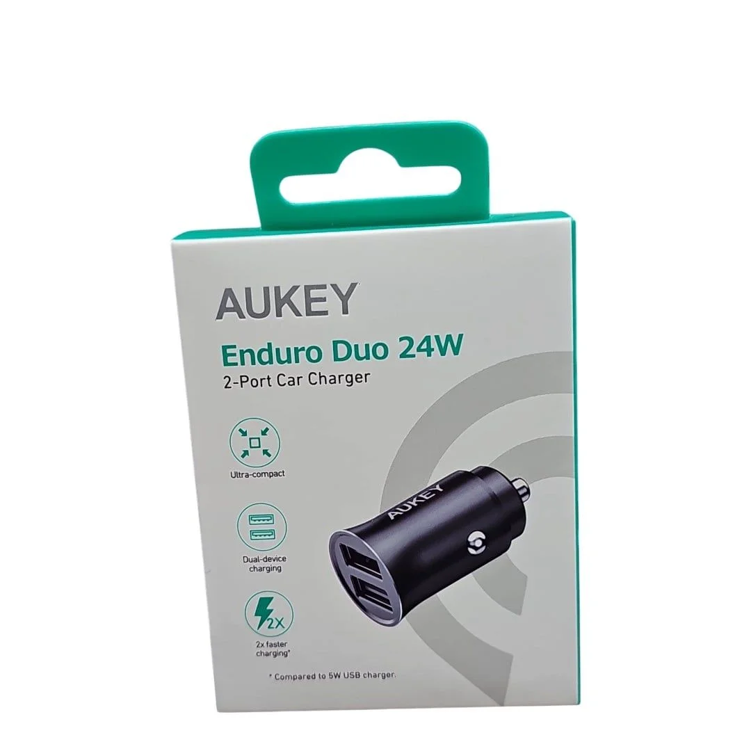 Aukey - Enduro Duo 24W 2-poorts Autolader