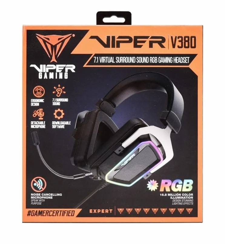 Viper Gaming - V380 RGB 7.1 Surround Sound Gaming Hoofdtelefoon