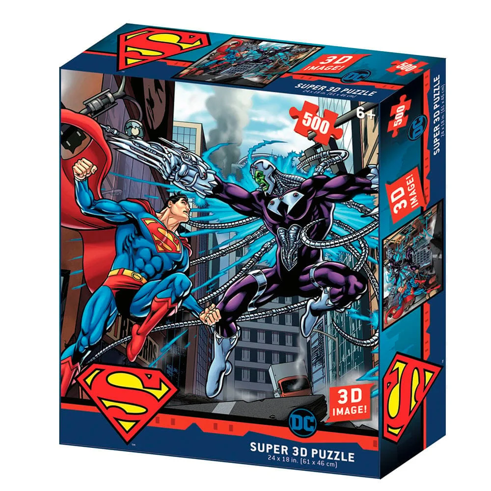 DC Comics - Superman tegen Brainiac Puzzel 500 stk 61x46 cm - met 3D lenticulair effect