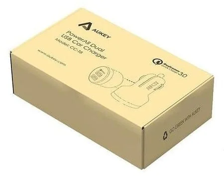 Aukey - CC-T8 Expedition Series 36W 2-poorts QC 3.0 Autolader