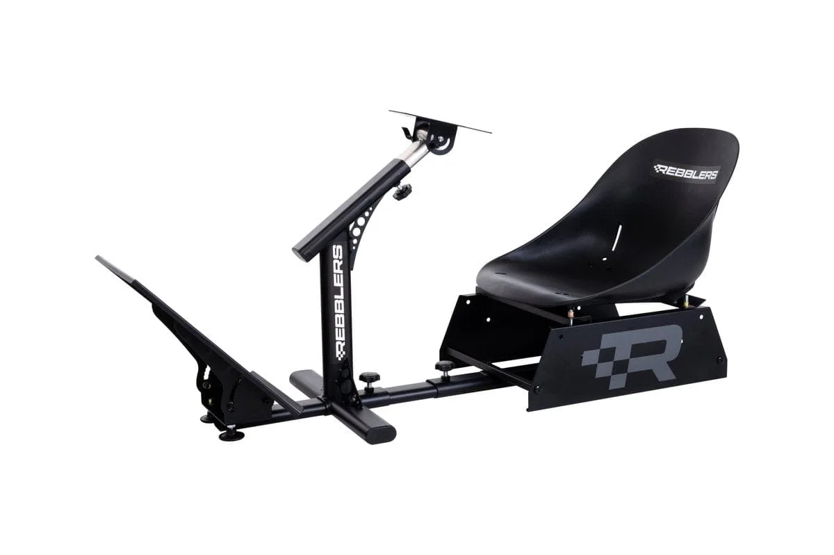 Rebblers Rookie - Premium universele Race simulator standaard met stoel (Zwart)
