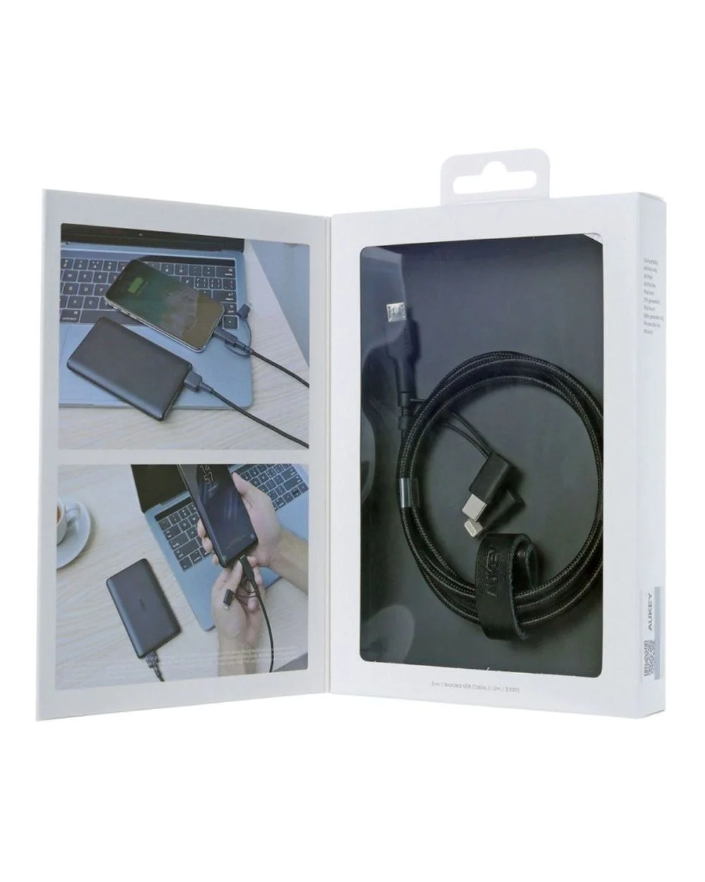 Aukey - CB-BAL5 Impulse Series 3-in-1 USB-kabel