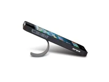 CAMPUS FlipShield Case & Stand Black / Blue Clip voor iPhone 5+ film