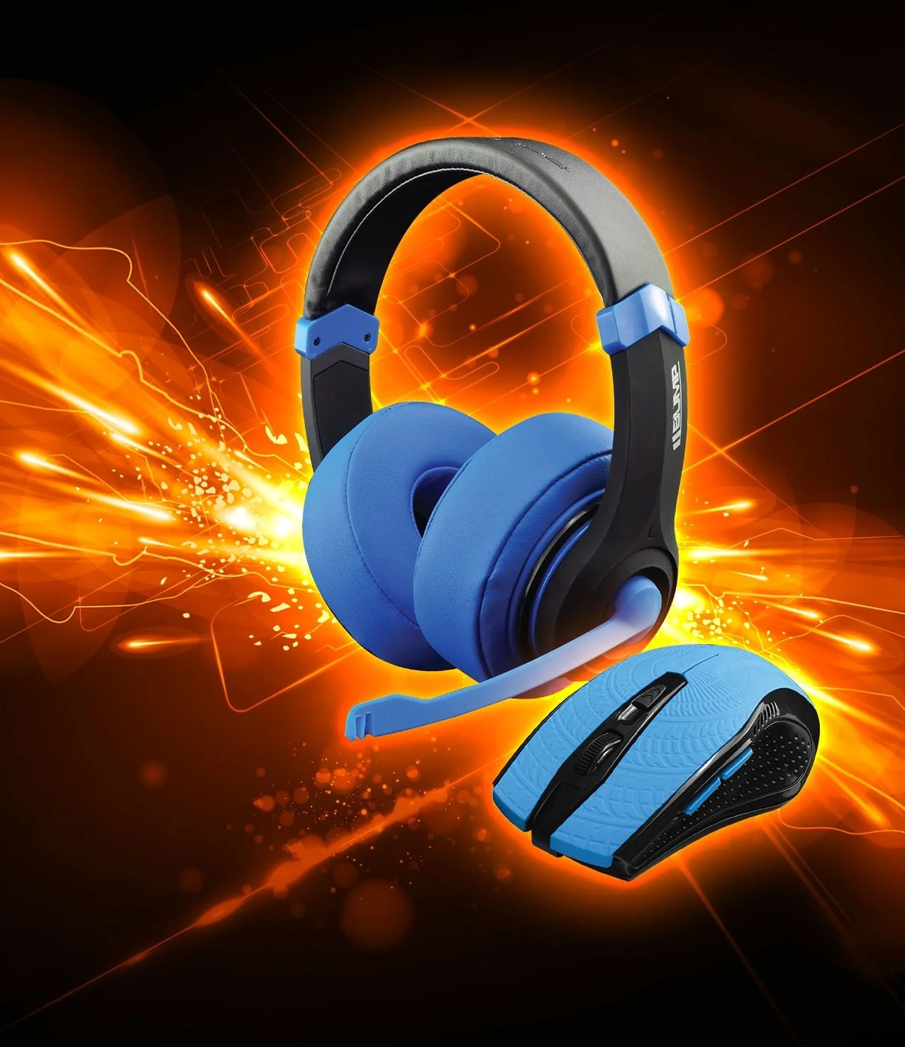 Dragonwar 2 in 1 Combo Set (Gaming Headset + Muis) Blauwe Editie