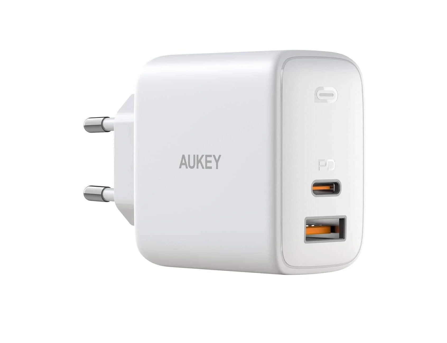 Aukey - PA-F3S-WT Swift Series  
32W 2-poort PD-wandoplader Wit