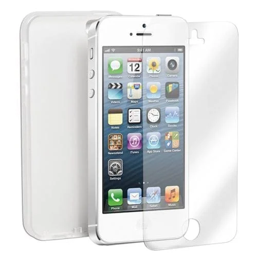 CAMPUS "FlexShield" Siliconen Geval White/Transparant voor iPhone 5