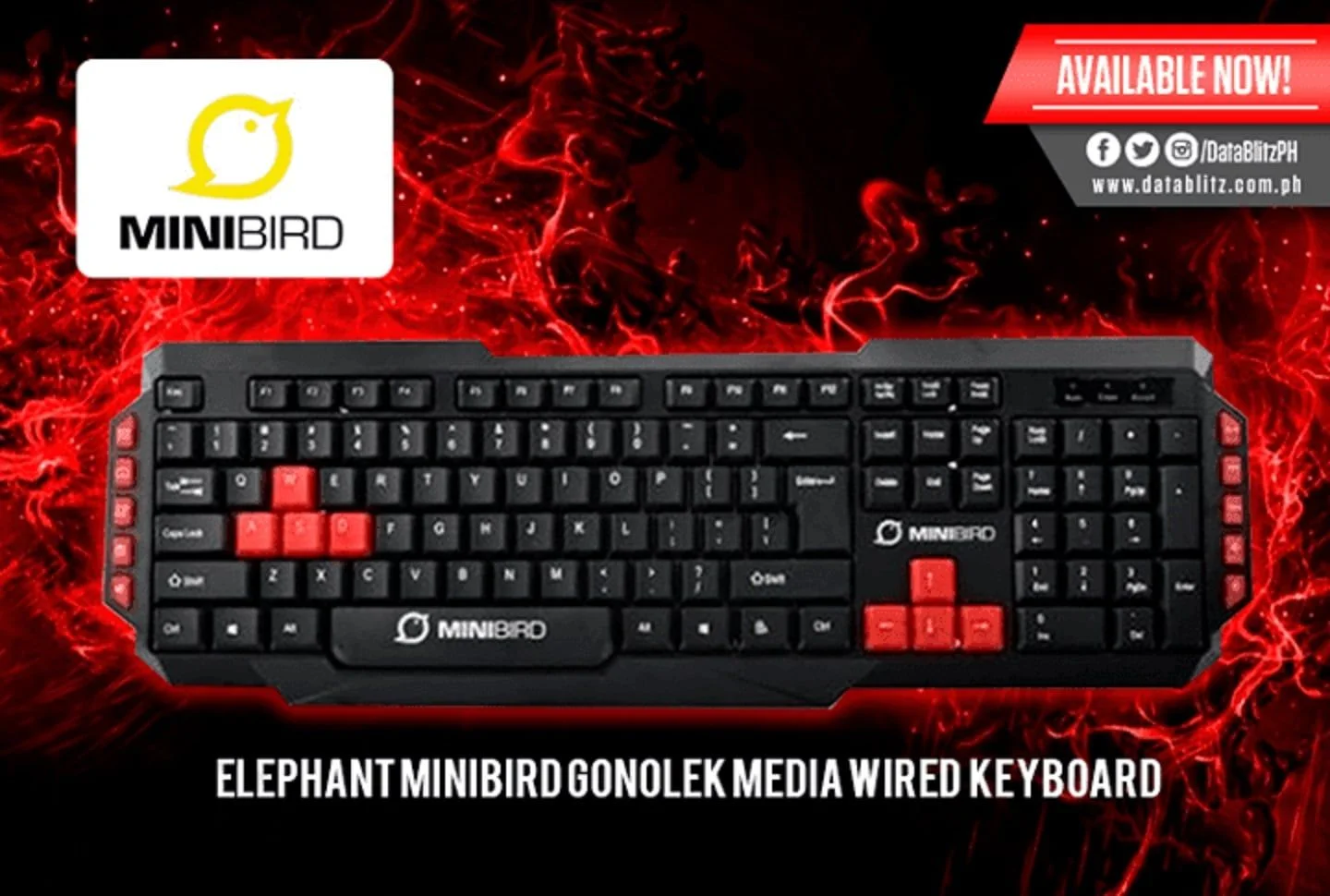 MiniBird - Gonolek - Bedraad Toetsenbord - Qwerty UK