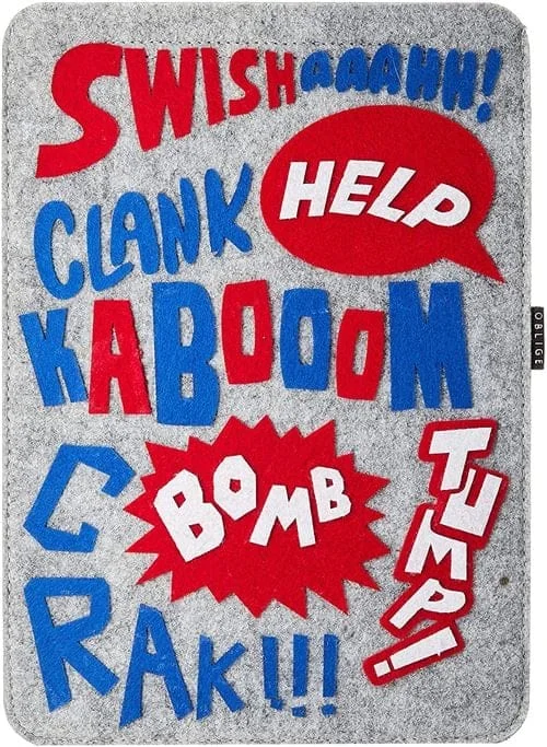 Oblige Tablet 10" Felt Sleeve VIP Comics Grey