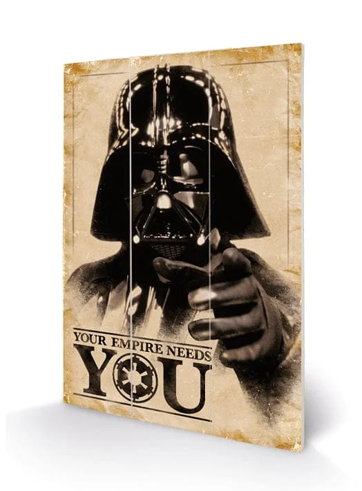 Star Wars - Your Empire Needs You Wood Print 20 X 29.5 cm
