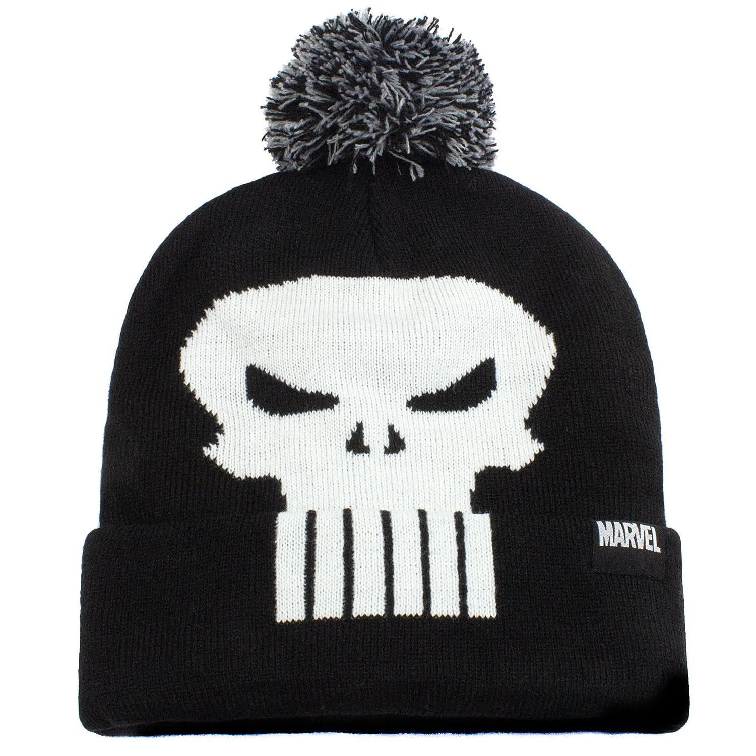 Marvel - Punisher Schedel Logo Zwart Pomponmuts
