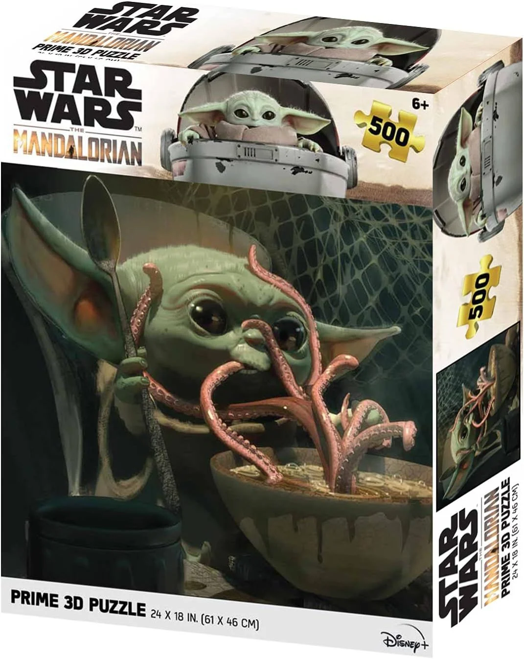 Star Wars: The Mandalorian - Grogu Eten Puzzel 500 stk 61x46 cm - met 3D lenticulair effect