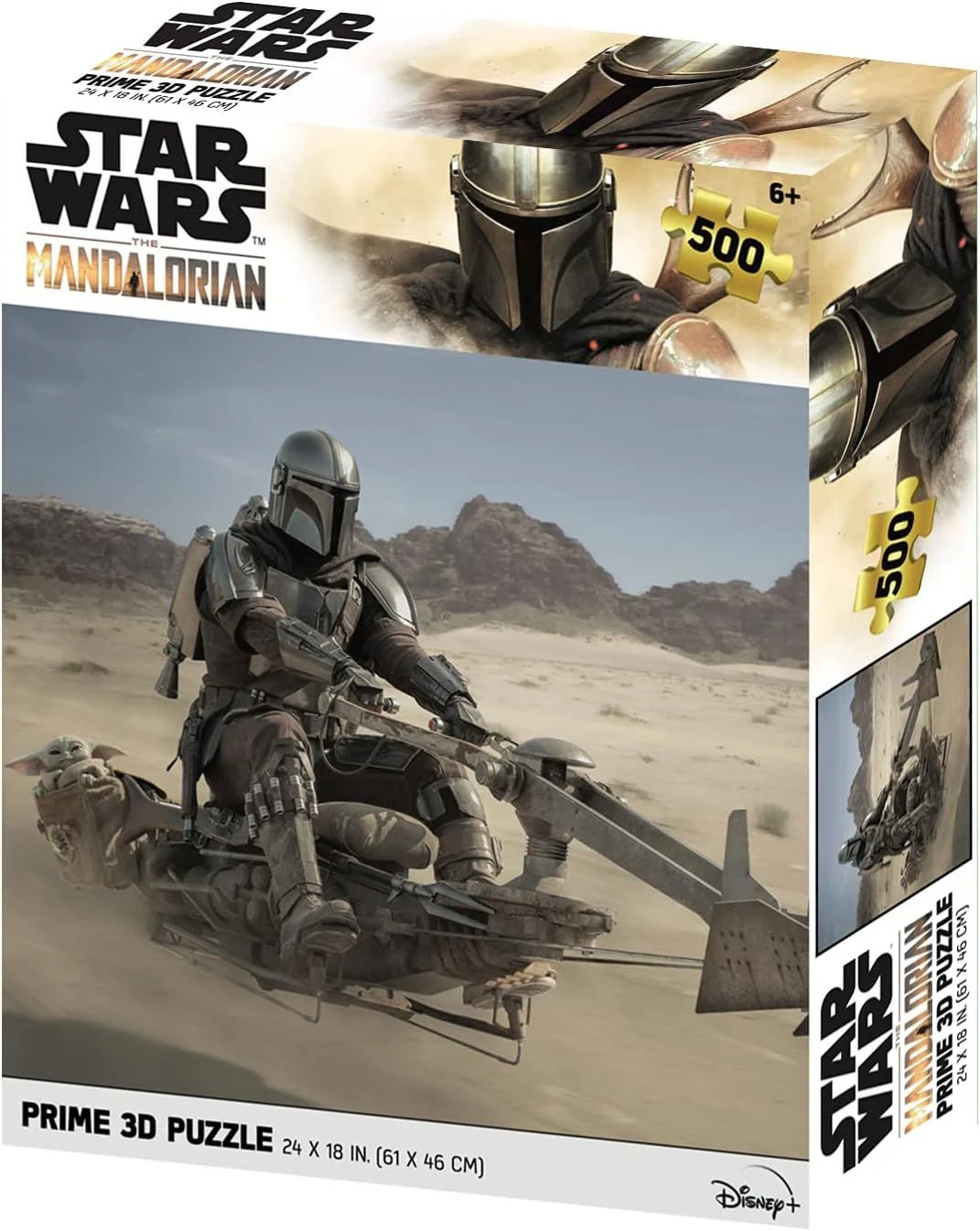 Star Wars: The Mandalorian - Mando op Speeder Puzzel 500 stk 61x46 cm - met 3D lenticulair effect