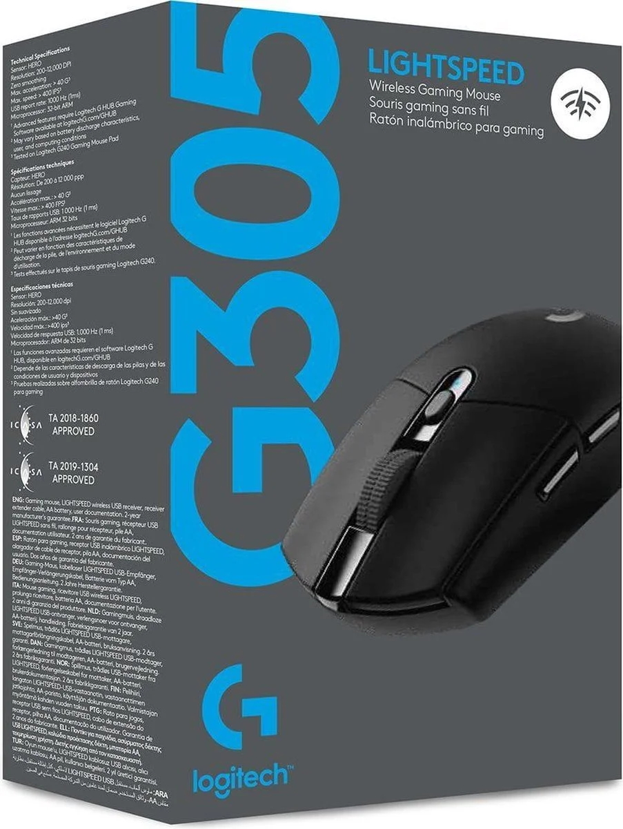 Logitech G305 Lightspeed Draadloze Gaming-muis Zwart