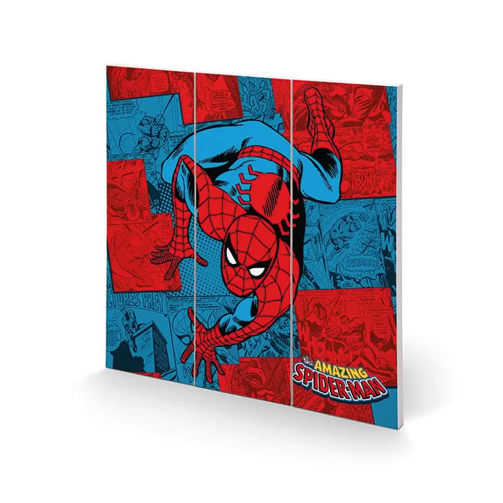 Marvel Comics - Spider-Man Wood Print 30 X 30 cm