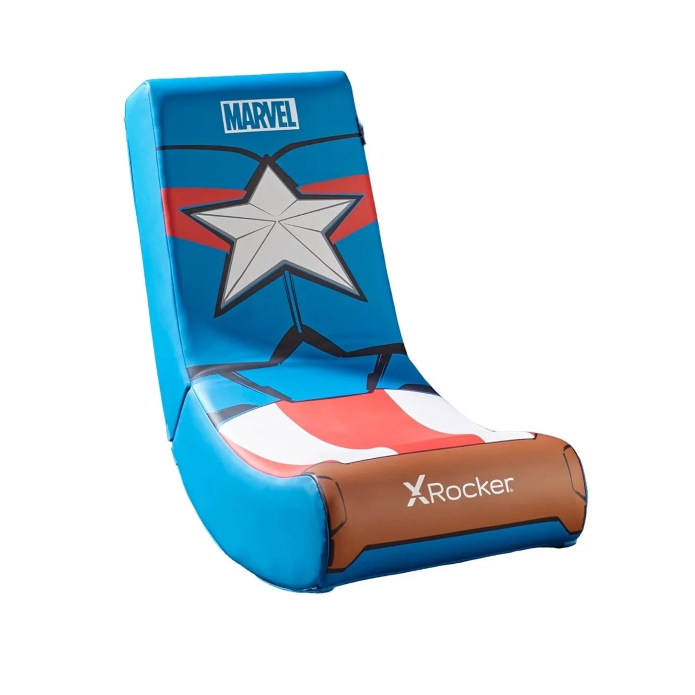 X-Rocker - Officiele Marvel Captain America Inklapbare Gaming Stoel - Zetel Junior 6 tot 12 jaar