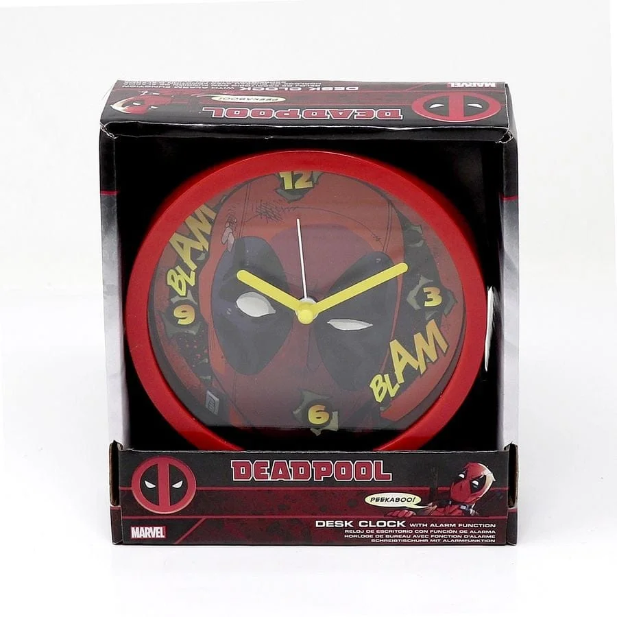 Deadpool - Blam Blam - Bureauklok - Rood - 12cm