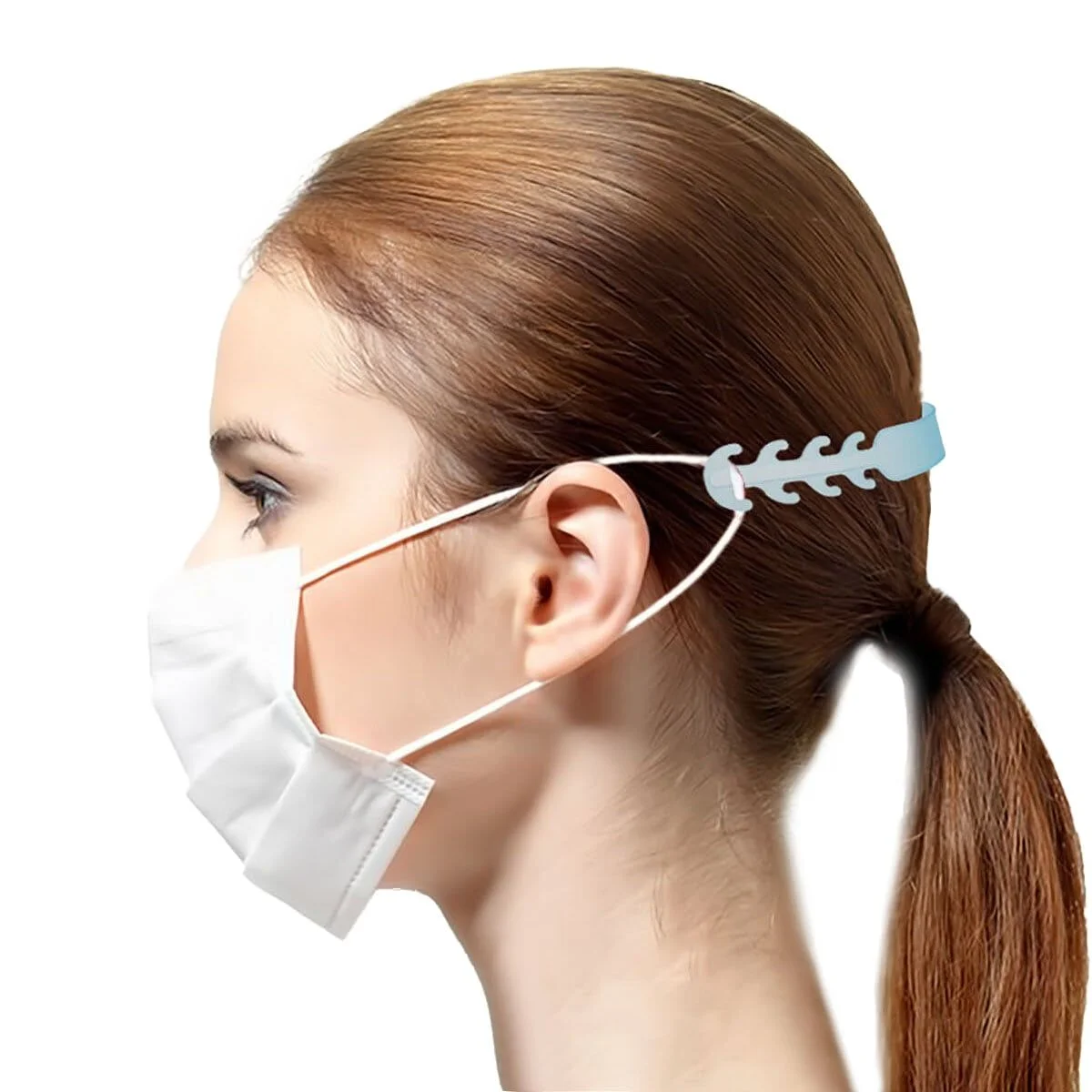 PureSecure - Mondmasker Verlengers Extra Comfort - Rood en Paars (2stuks)